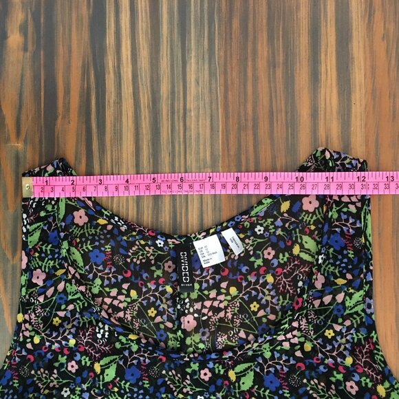 [Divided by H&M] Sheer Floral Scoop Neck Sundress | 12 | Good - Picture 4 of 11